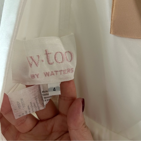 NWT Anthropologie Wtoo by Watters Jaya V-Neck Taffeta A-Line Wedding Gown BHLDN - Picture 9 of 10